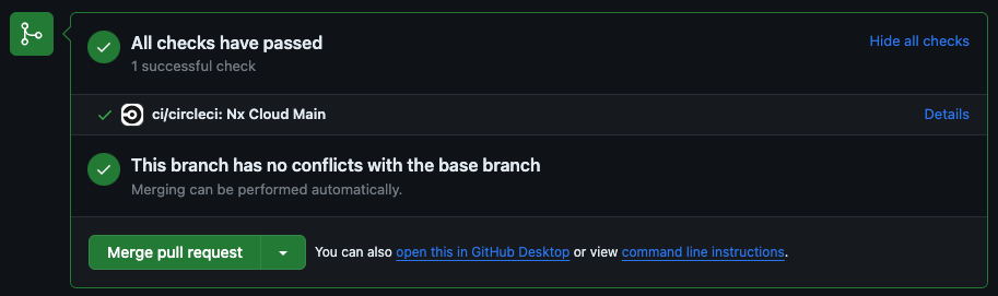 All checks have passed in the PR